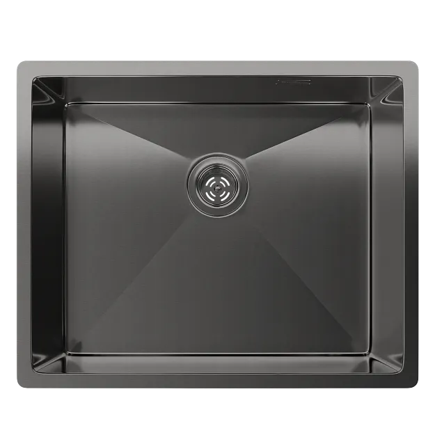 Фото товара: Rivelato RINOX 5444 UN PVD black, мойка, нержавеющая сталь, черный