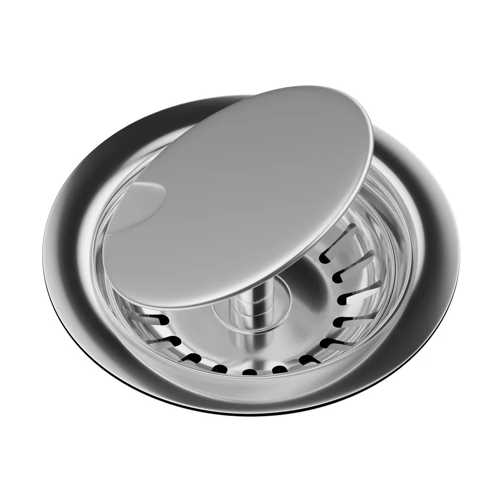 Фото товара: Omoikiri C-05-C Выпуск с декоративной крышкой, нержавеющая сталь/хром