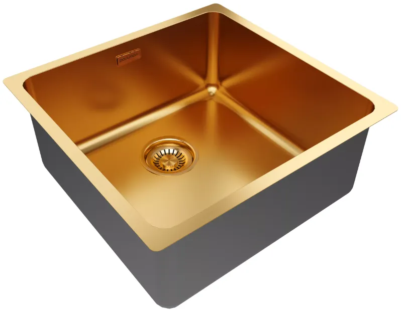 Детальное фото товара: Paulmark VISTA 48, мойка, нержавеющая сталь, брашированное золото