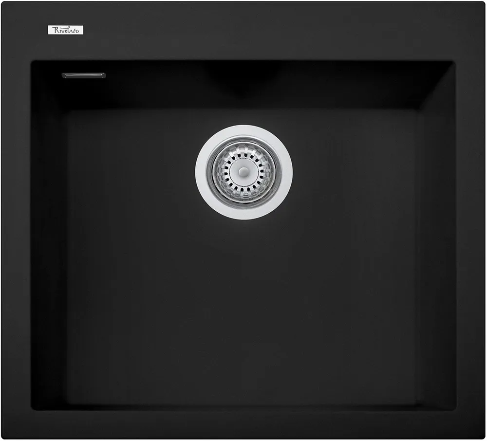 Детальное фото товара: Rivelato ZENO ZN-5650 nero profondo, мойка, керамика, черный