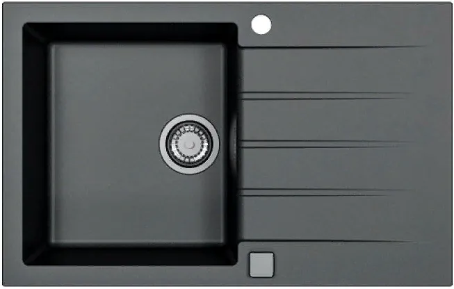 Фото товара: ALVEUS GRANITAL CADIT 20 CARBON - G91, мойка, гранит, черный (в комплекте с сифоном 1132823)
