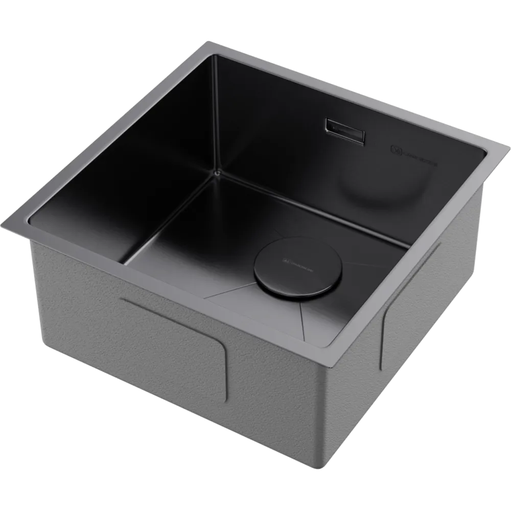 Детальное фото товара: Omoikiri Taki 44-U/IF-GM, мойка, нержавеющая сталь/вороненая сталь