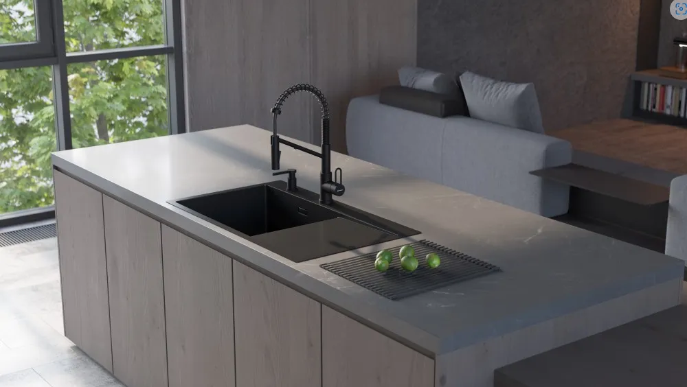 Детальное фото товара: Omoikiri Akisame 86-GB-R Side , мойка, нержавеющая сталь/графит, чаша справа