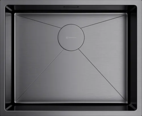 Детальное фото товара: Omoikiri Taki 54-U/IF-GM, мойка, нержавеющая сталь/вороненая сталь