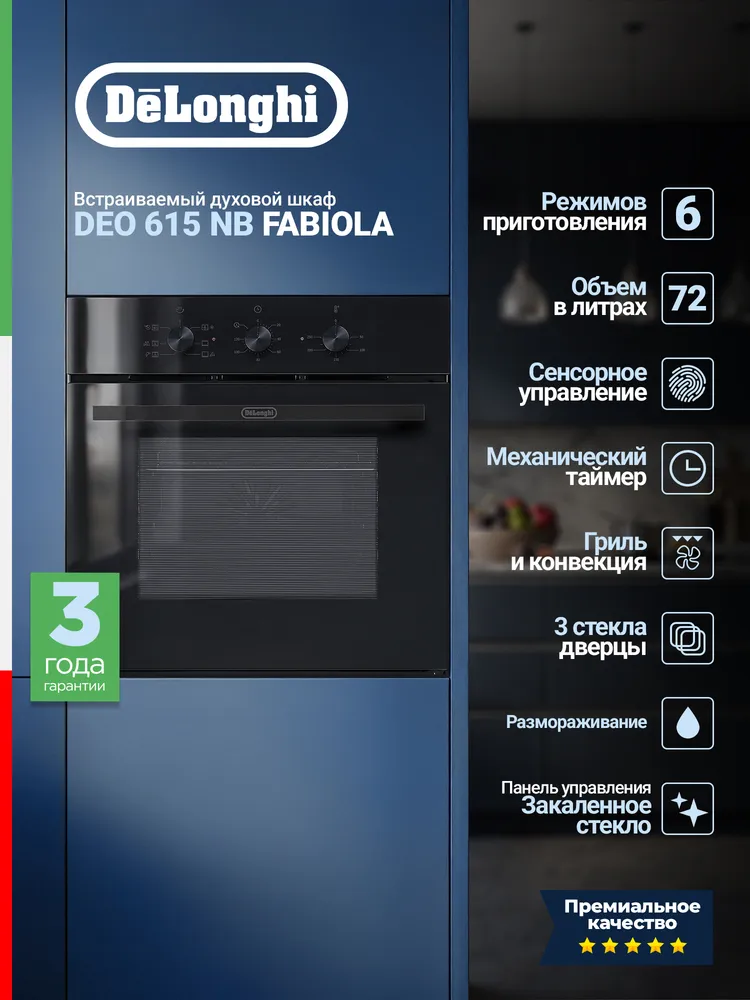 Детальное фото товара: DeLonghi DEO 615 NB FABIOLA