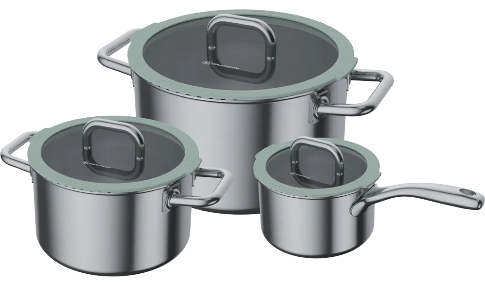 Фото товара: Omoikiri Kenrei Set OL, набор посуды, оливковый