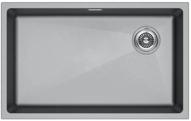 Детальное фото товара: Paulmark LUMI 74UNI-SKEW, мойка, гранит, серый металлик