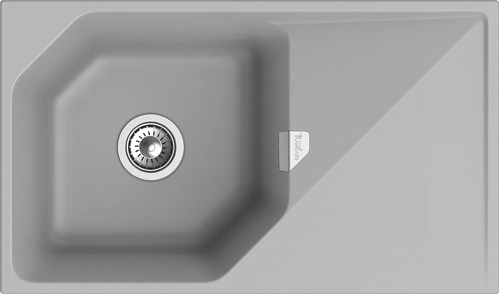 Фото товара: Rivelato LOCUS LS-85 grigio metallizzato, мойка, гранит, серый металлик