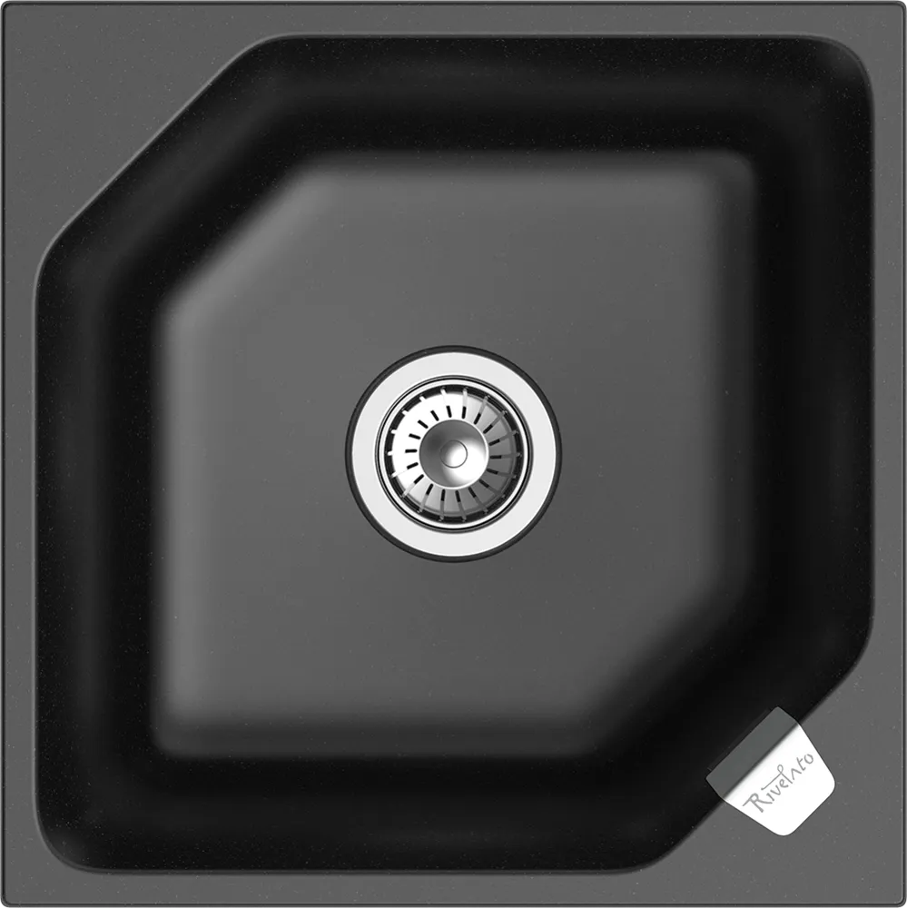 Детальное фото товара: Rivelato LOCUS LS-50 nero, мойка, гранит, черный