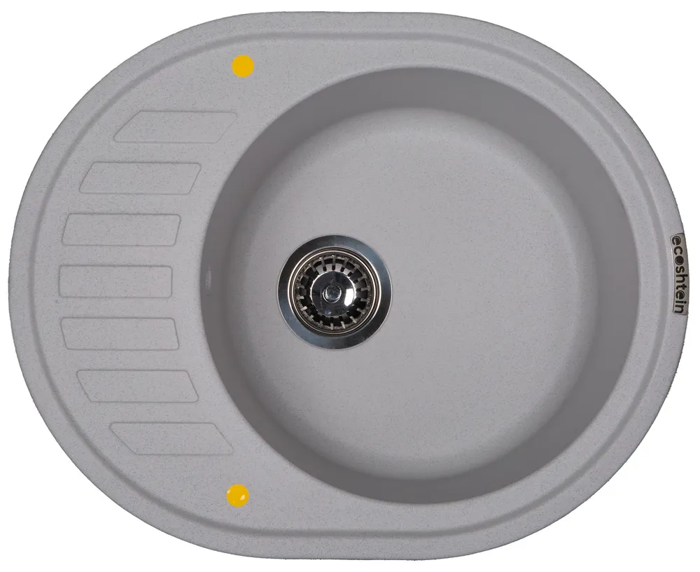 Фото товара: Ecoshtein KREIS OV 620, мойка, гранит, серый шелк