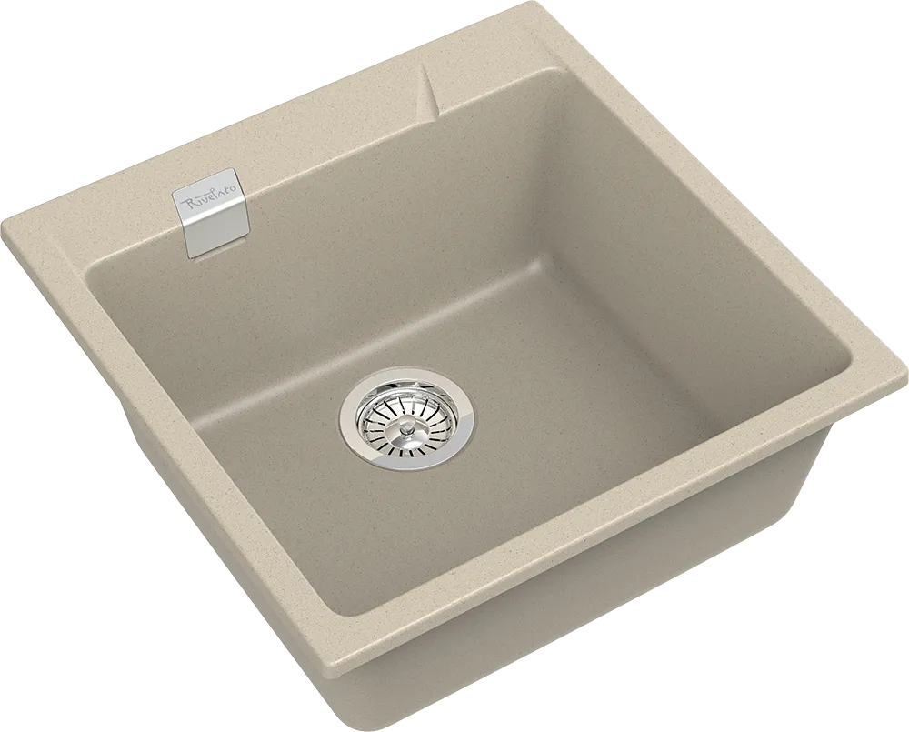 Детальное фото товара: Rivelato RAUM RM-50 beige scuro, мойка, гранит, темно-бежевый