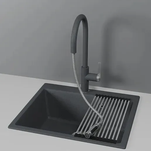 Детальное фото товара: GRANULA 8168 смеситель, гранит, графит