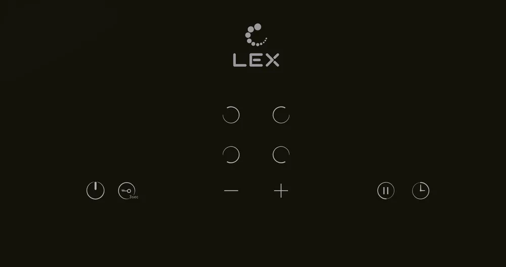 Детальное фото товара: LEX EVH 640B BL стеклокерамическая поверхность