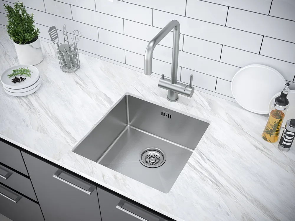 Детальное фото товара: Paulmark GERBERG 44 UNI, мойка, нержавеющая сталь брашированная