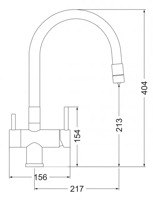 Детальное фото товара: Emar EC-3015 Black, смеситель, черный