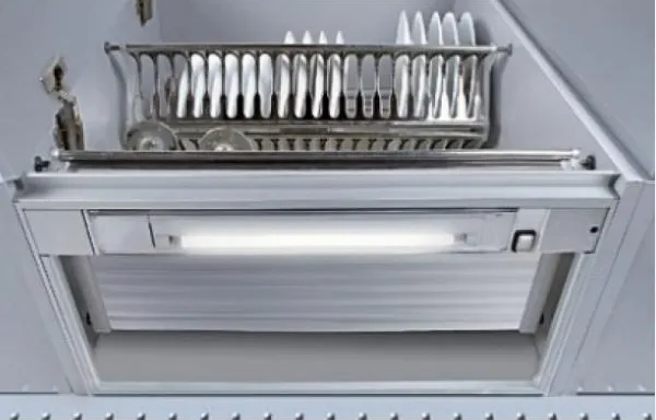 Детальное фото товара: Tecnoinox встраиваемая рама с люминисцентной подсветкой в шкаф 80 см (ДСП 18 мм)