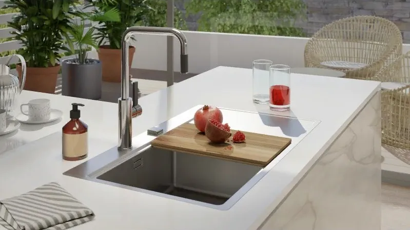 Детальное фото товара: ALVEUS PURE 50R KMB-90, мойка, нержавеющая сталь, правая (в комплекте с сифоном 1127252)