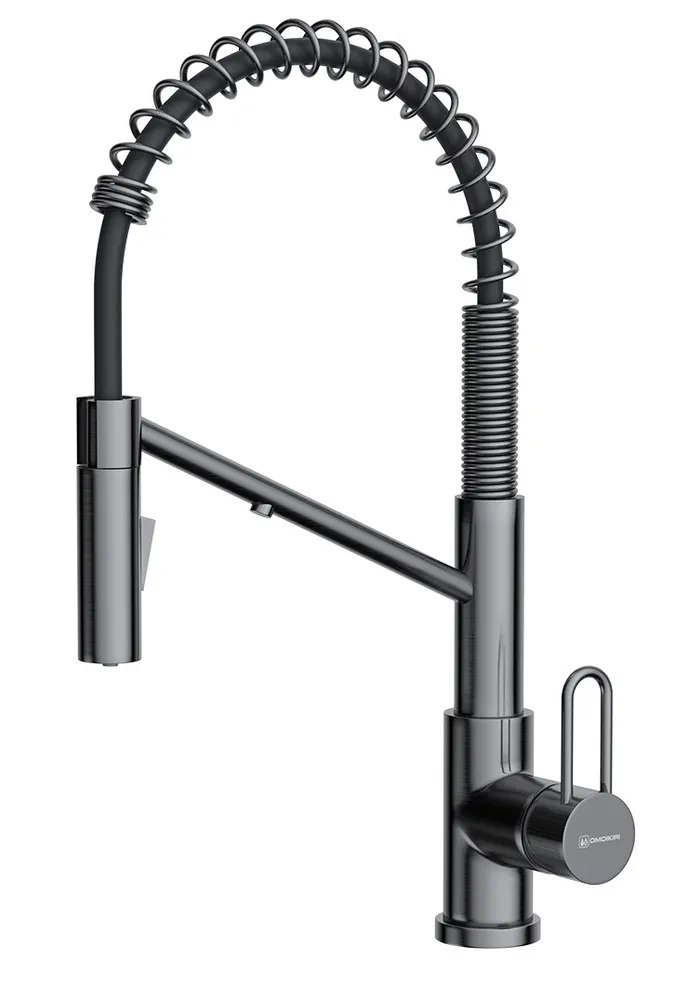 Фото товара: Omoikiri Mikawa 2 Plus-SB-GM, смеситель, вороненая сталь