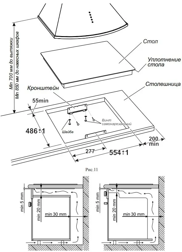 Схема встраивания