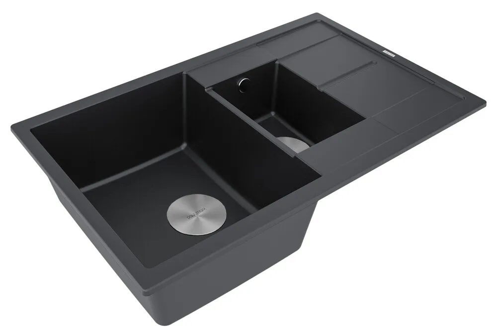 Детальное фото товара: Paulmark FLUGEN 60/1,5, мойка, гранит, черный металлик