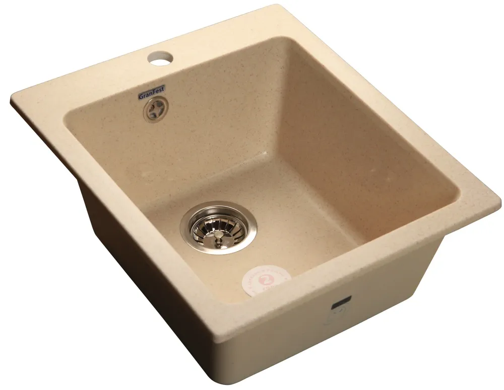 Детальное фото товара: GranFest PRAKTIK GF-P-505, мойка, мрамор, бежевый