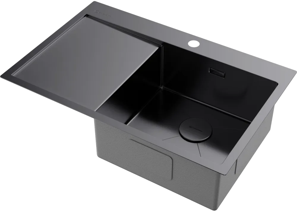 Детальное фото товара: Omoikiri Akisame 78-GM-R, мойка, нержавеющая сталь/вороненая сталь, чаша справа