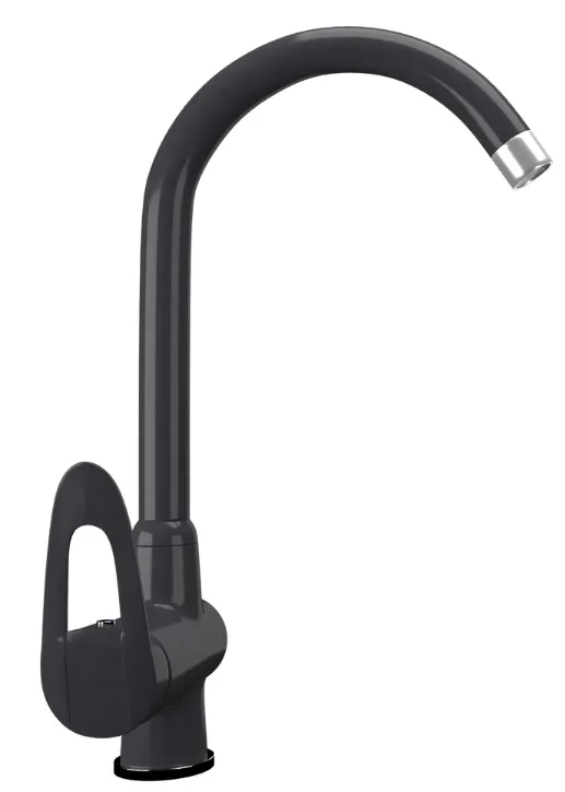 Фото товара: Maunfeld MFQT-6DGR, смеситель, гранит, темно-серый