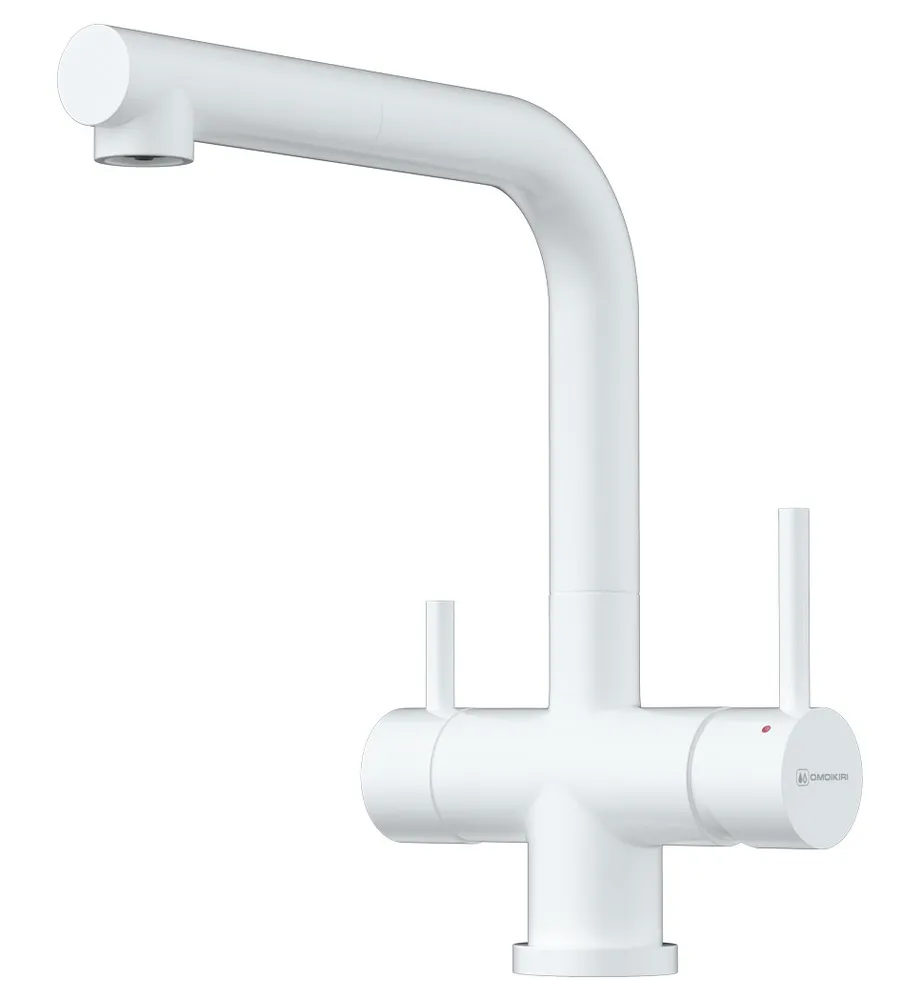 Фото товара: Omoikiri Takamatsu-S-PW, смеситель, чистый белый
