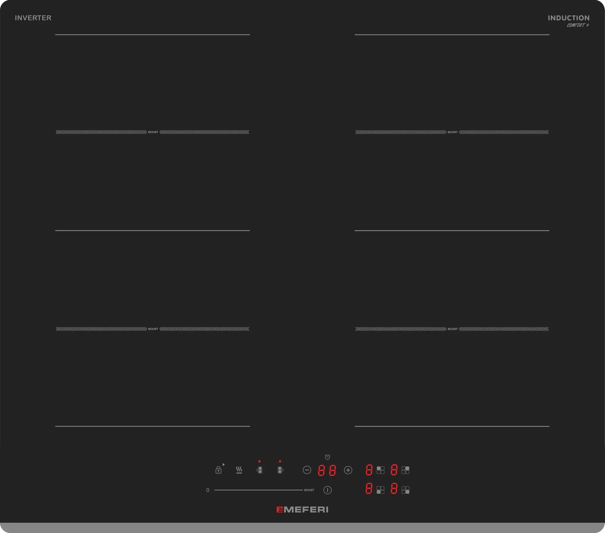 Фото товара: MEFERI MIH604BK COMFORT PLUS индукционная поверхность