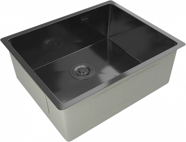 Детальное фото товара: Rivelato RINOX 5444 UN PVD black, мойка, нержавеющая сталь, черный
