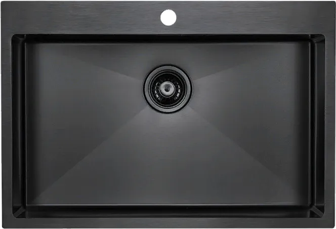 Детальное фото товара: Paulmark VELTEN 75, мойка, нержавеющая сталь, вороненая сталь