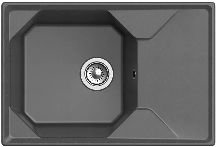 Детальное фото товара: GranFest UNIQUE GF-U-740L, мойка, мрамор, графит