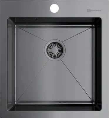 Детальное фото товара: Omoikiri Akisame 46-GM, мойка, нержавеющая сталь/вороненая сталь