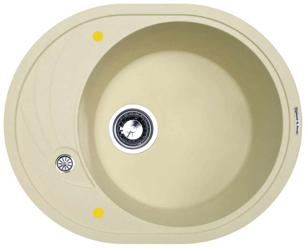 Детальное фото товара: Zigmund & Shtain KREIS OV 575, мойка, молодое шампанское  