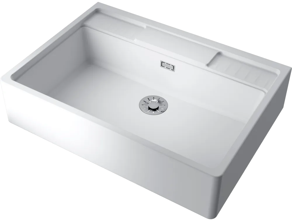 Детальное фото товара: Omoikiri Kinokawa 90-WH, мойка, керамика, белый
