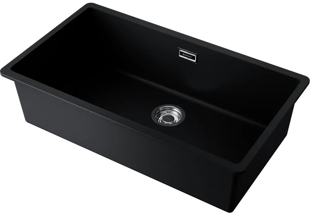 Детальное фото товара: Omoikiri Kata 74-U-BL, мойка, гранит, черный