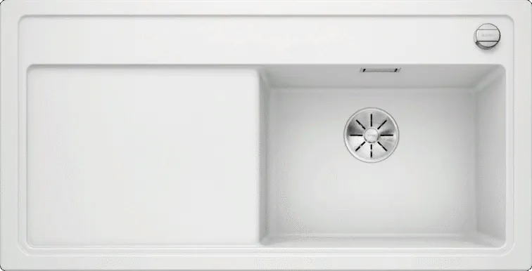 Детальное фото товара: Blanco Zenar XL 6S, мойка, гранит, белый, с клапаном-автоматом, чаша справа