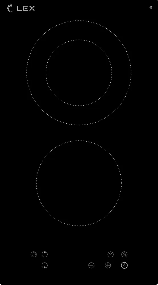 Фото товара: LEX EVH 321 BL стеклокерамическая поверхность