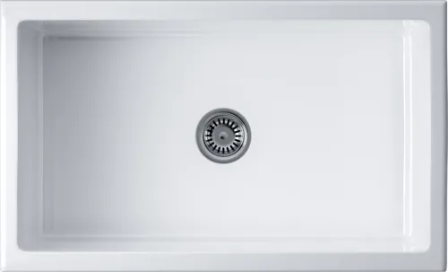 Детальное фото товара: Omoikiri Mikura 76-WH Glossy, мойка, керамика, белый глянцевый