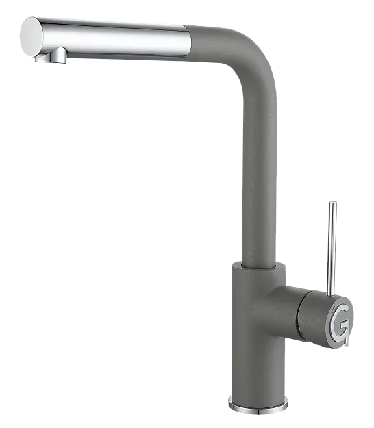 Детальное фото товара: Rivelato ALBANO 1573503 grigio/cromo, смеситель, гранит, серый/хром