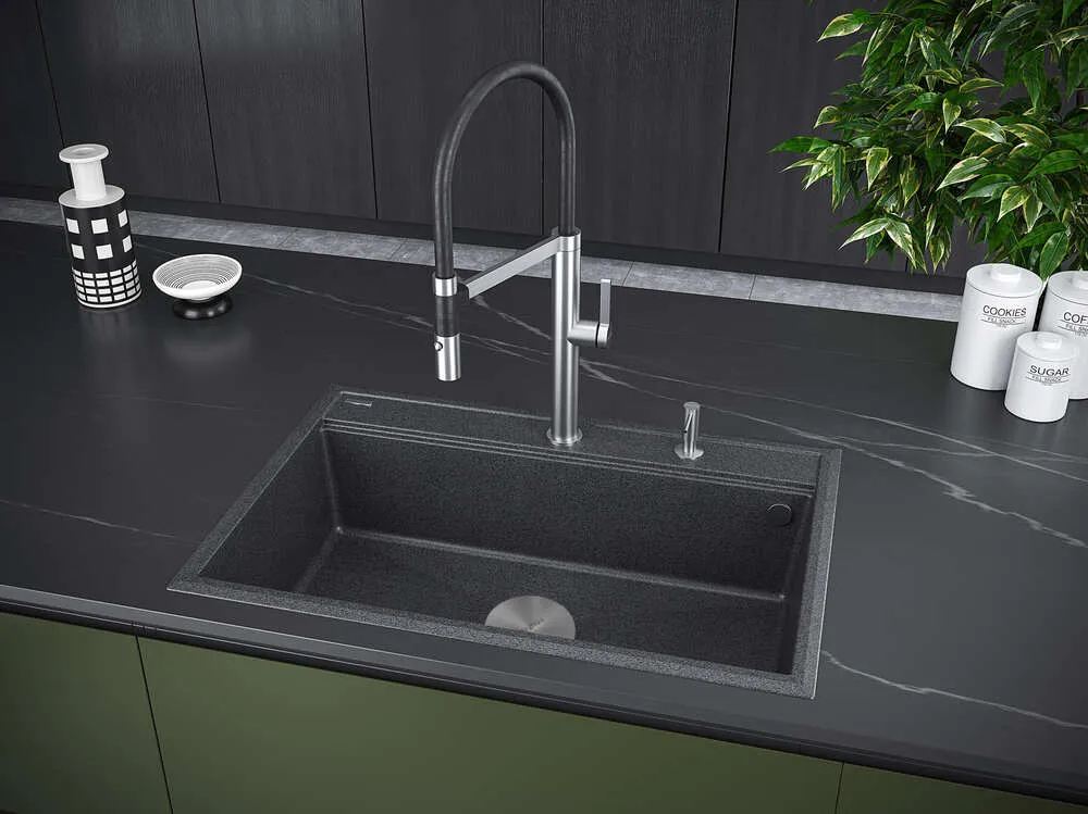 Детальное фото товара: Paulmark STEPIA 80, мойка, гранит, графит