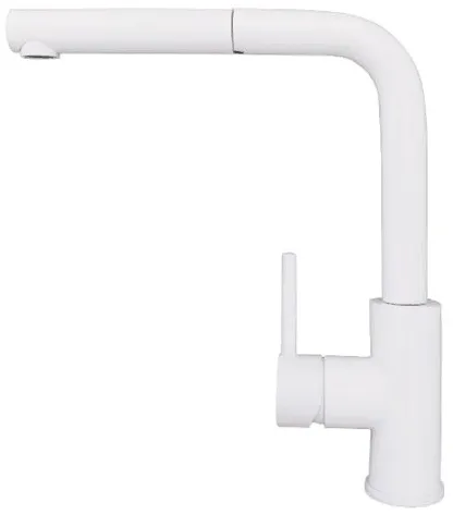 Детальное фото товара: ALVEUS ZEOS P MONARCH WHITE MATT, смеситель, белый матовый