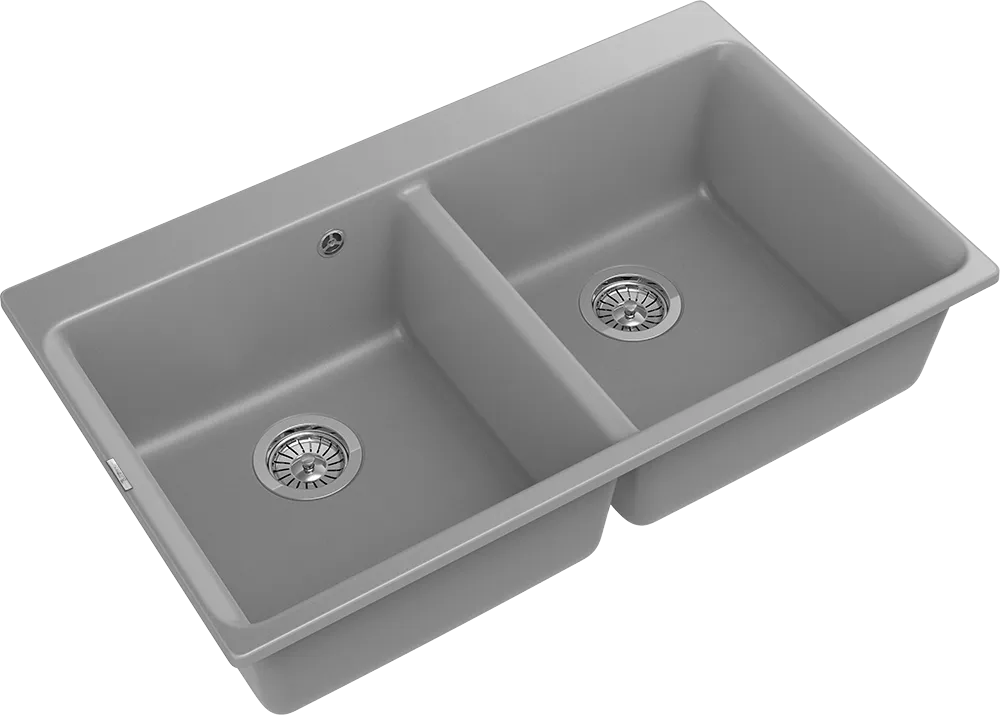 Детальное фото товара: Rivelato AXEL X-90-2D grigio metallizza, мойка, гранит, серый металлик