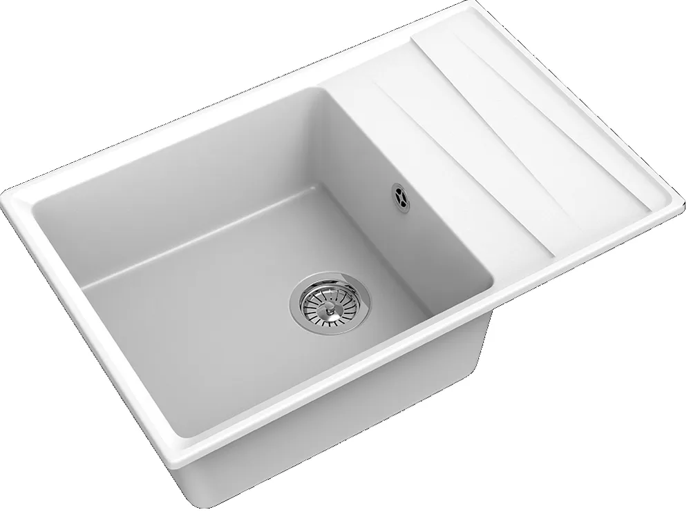 Детальное фото товара: GranFest LEVEL GF-LV-760L, мойка, мрамор, иней