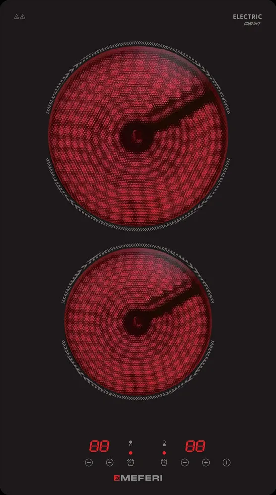 Детальное фото товара: MEFERI MEH302BK COMFORT стеклокерамическая поверхность