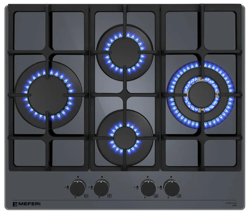 Фото товара: MEFERI MGH604GR GLASS ULTRA газовая поверхность