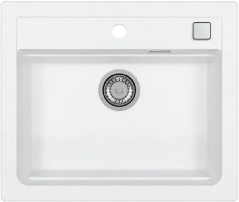 Фото товара: ALVEUS GRANITAL ATROX 30 ARCTIC - G11, мойка, гранит, белый (в комплекте с сифоном 1132823)