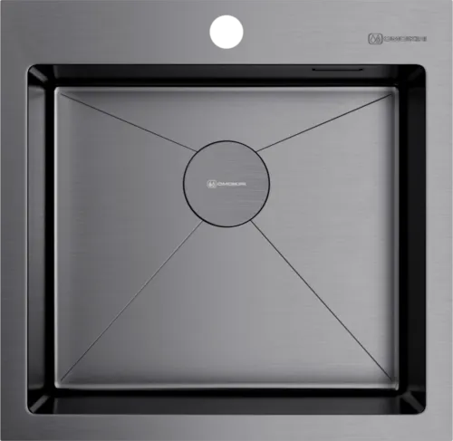 Детальное фото товара: Omoikiri Akisame 51-GM, мойка, нержавеющая сталь/вороненая сталь