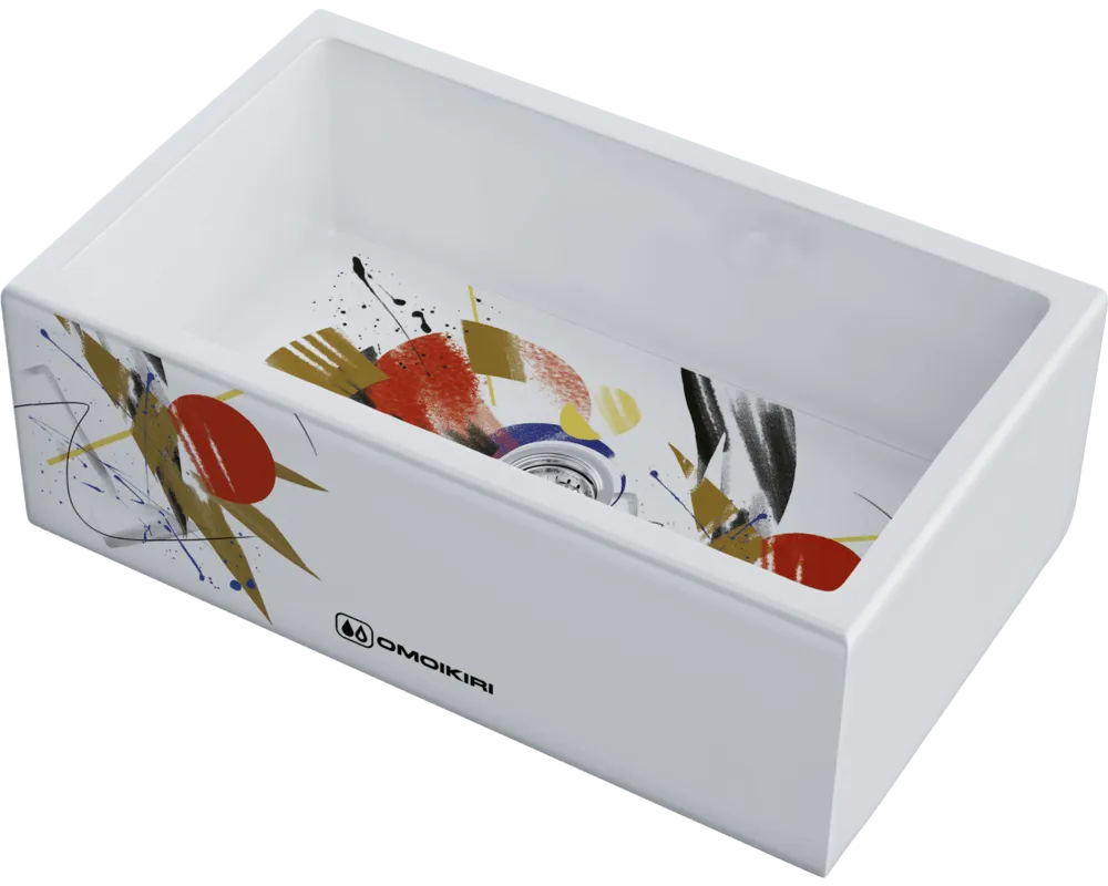 Фото товара: Omoikiri Mikura 76-Tokyo, мойка, керамика, белый