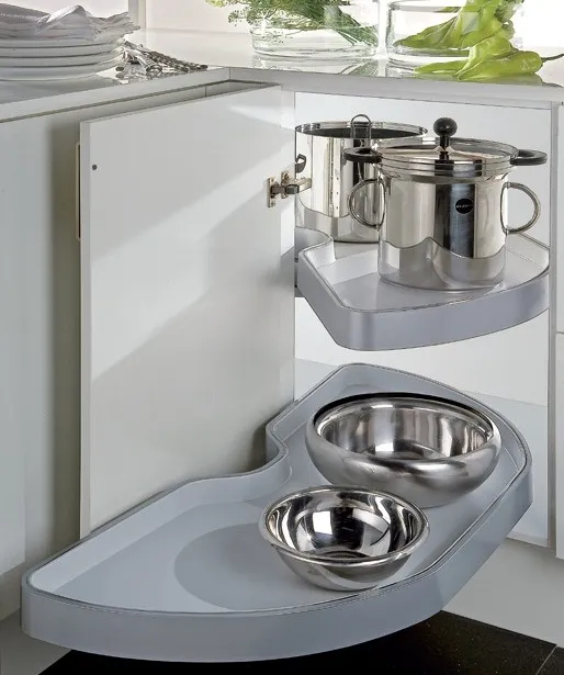 Детальное фото товара: Ninka Magnia PowerSlide карусель для углового шафа, серый (дверь открывается налево)